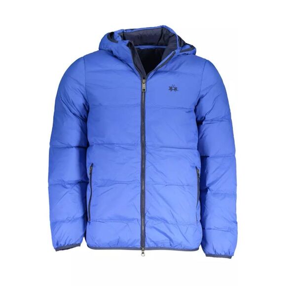 La Martina Hooded Padded Jacket LA17133FBB236 Men Blue Jackets
